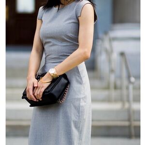 J. Crew Dove Gray Resume Dress